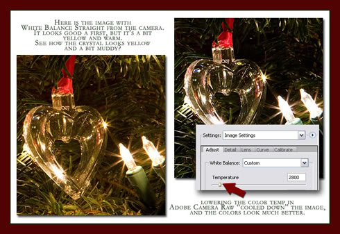 Christmas Tree Photo Tutorial when using Lightroom and White Balance