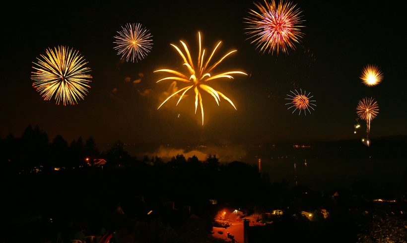 I found this photo tutorial on how to capture time lapse of the fireworks.