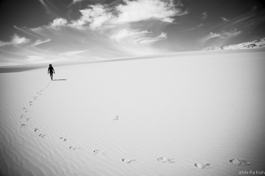 Boy Walking in Desert, Black and White, Four Egypt Photos at The American Museum of Natural History!