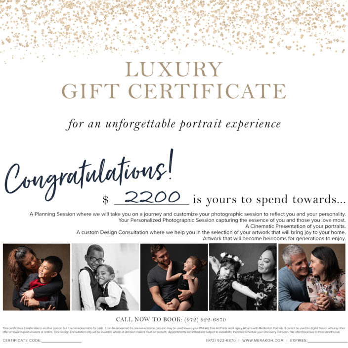 $2200 Luxury Gift Certificate