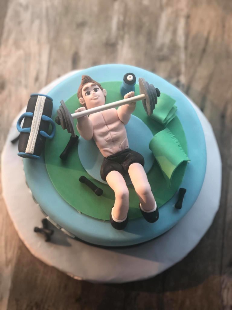 Custom Body Builder Birthday Cake, Cakes by Edith in Dallas, Texas